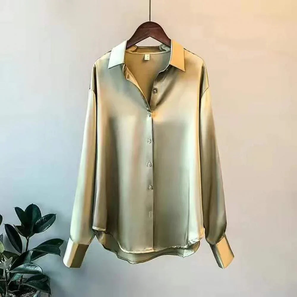 Levoire | Blouse Myra En Soie - Une Blouse Luxueuse Et Classique Pour Femmes. Vert