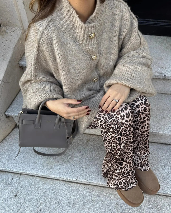 Levoire | Gilet En Tricot Pour Femmes Avec Grande Taille Col Haut