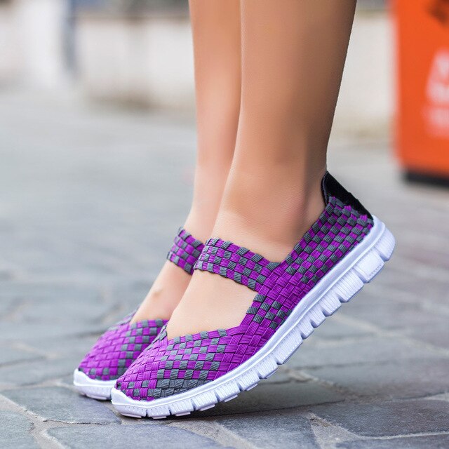 Levoire | Chaussures Orthopédiques Tressées Litigées Pour Femmes À La Mode Pour L'Été Lila