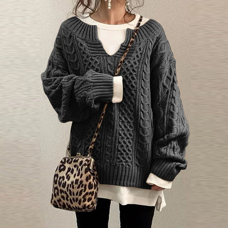 Levoire | Pull Femme Chaud Décontracté Pull En Tricot Noir