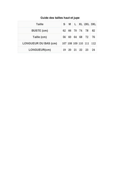 Levoire | haut court sans bretelles et jupe évasée