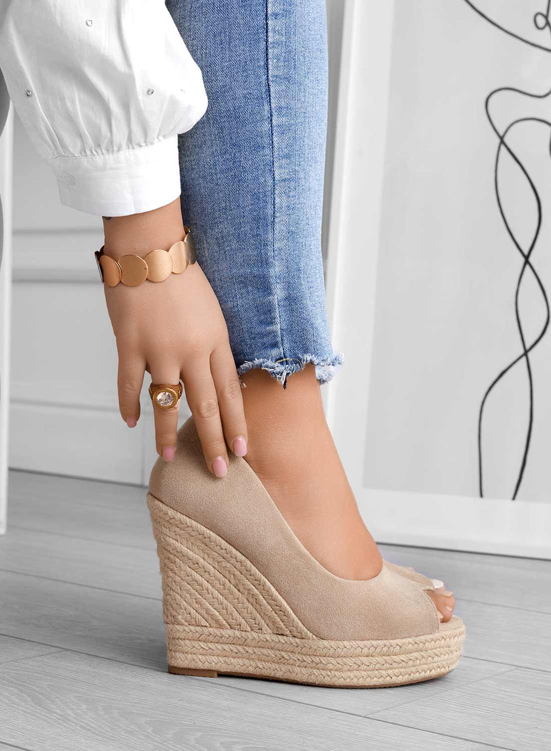 Levoire | Chaussures À Talons Hauts Sans Talon Antidérapantes Décontractées Beige