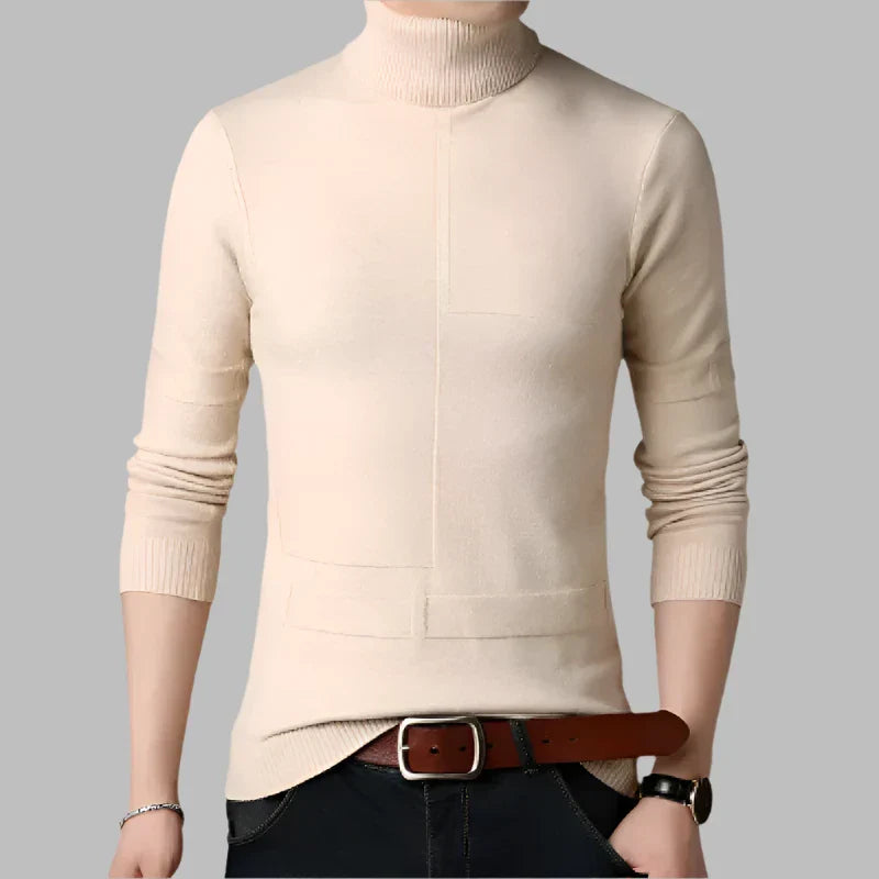 Levoire | Pull En Laine Élégant Pour Hommes Beige