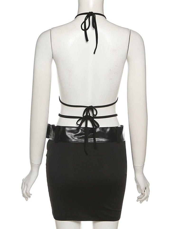 Levoire | Haut De Cou Dyp V-Bandage Mini Robes