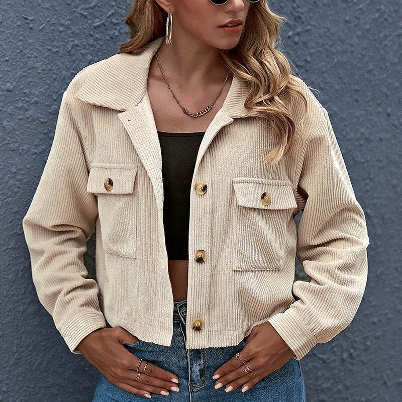 Levoire | Veste À Côtes Tendance Abricot
