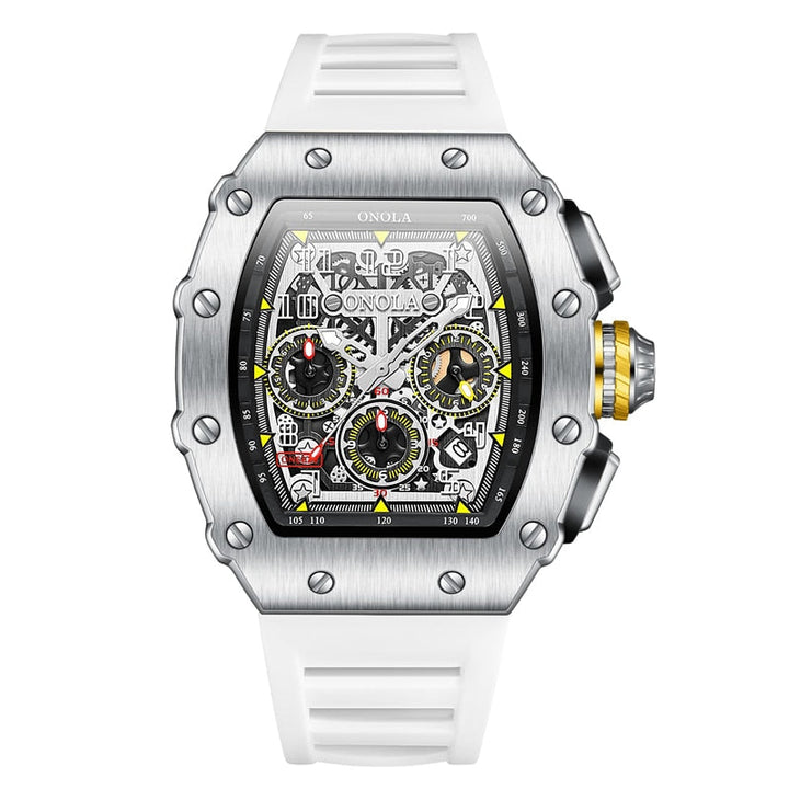 Levoire | Montre Homme Avec Fonction D'éclairage Argent Blanc