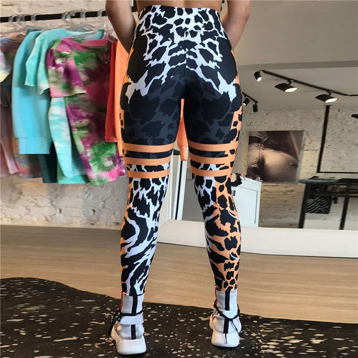 Levoire | Leggings De Sport Imprimé Unique, Modèle Push-Up Et Stretch