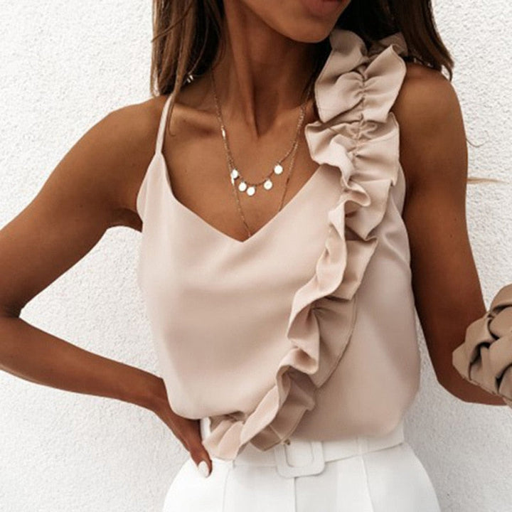 Levoire | Élégante Blouse Pour Dames Avec Des Détails De Lien En Biais Rosa