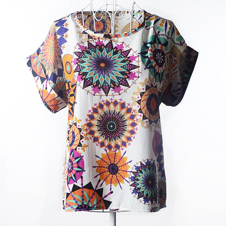 Levoire | Klara T-Shirt En Coton Pour Femmes - Un T-Shirt D'Été Et Joyeux tournesols