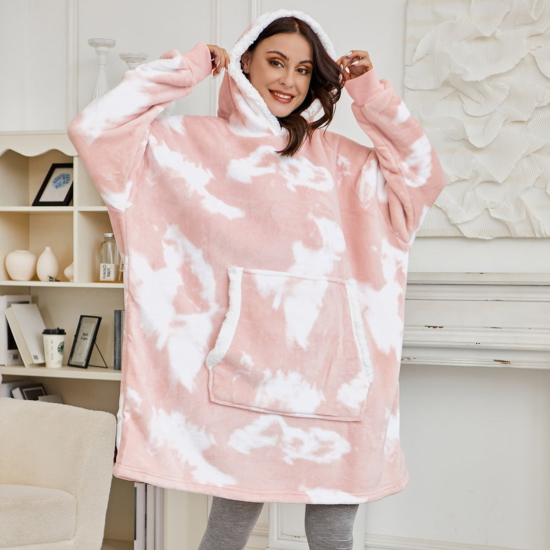 Levoire | Pull Doux Et Confortable Avec Couverture ! Pesty Rose & Blanc Une taille