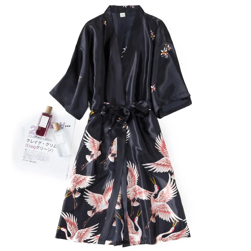 Levoire | Peignoir En Satin Noir