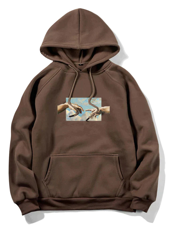 Levoire | Sweat À Capuche Chic Pour Homme Avec Un Motif Unique Marron foncé