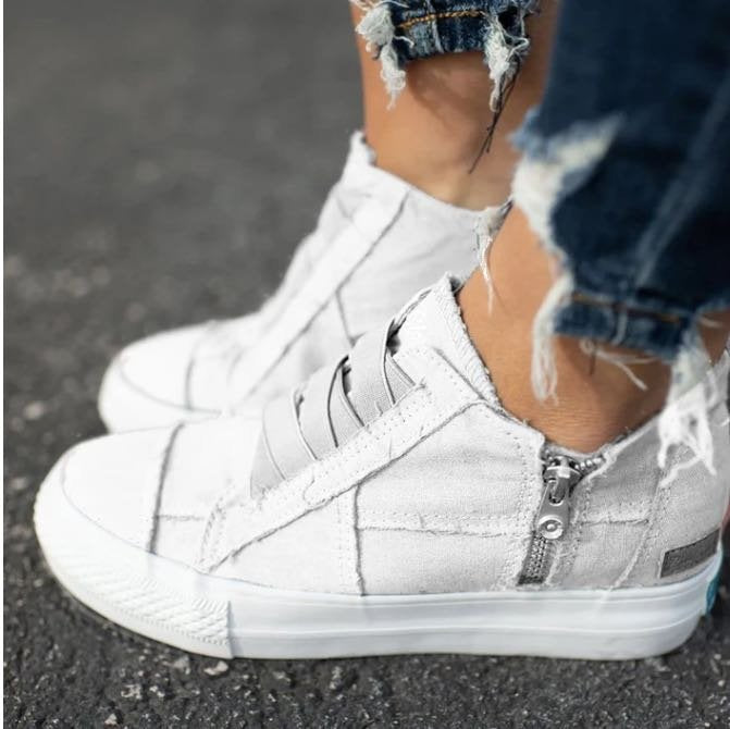 Levoire | Baskets En Toile Pour Femmes Blanc