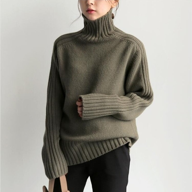 Levoire | Pull Élégant Confortable Pour Femmes Vert Taille unique