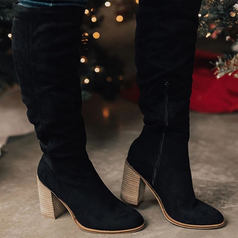 Levoire | Bottes Mi-Mollet Pour Femmes Noir