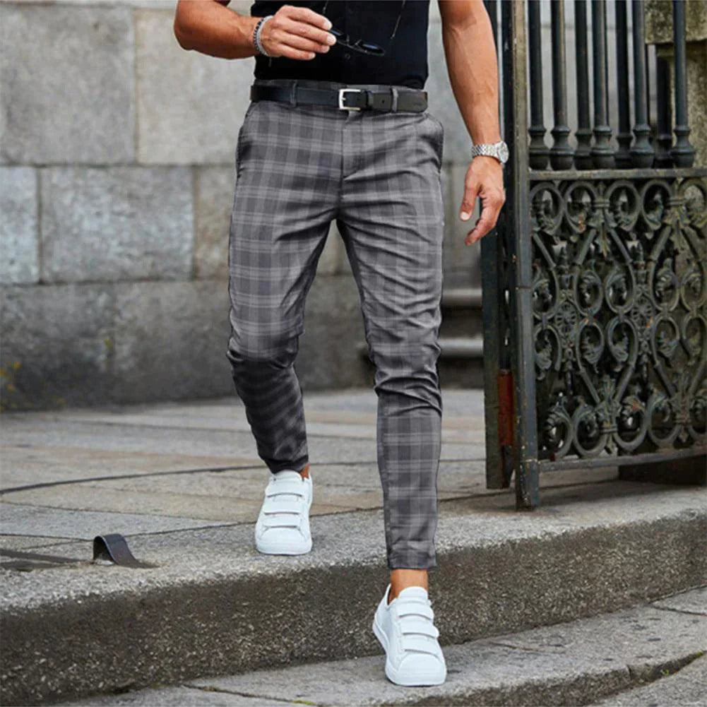 Levoire | Chino Élégant Pour Hommes Gris