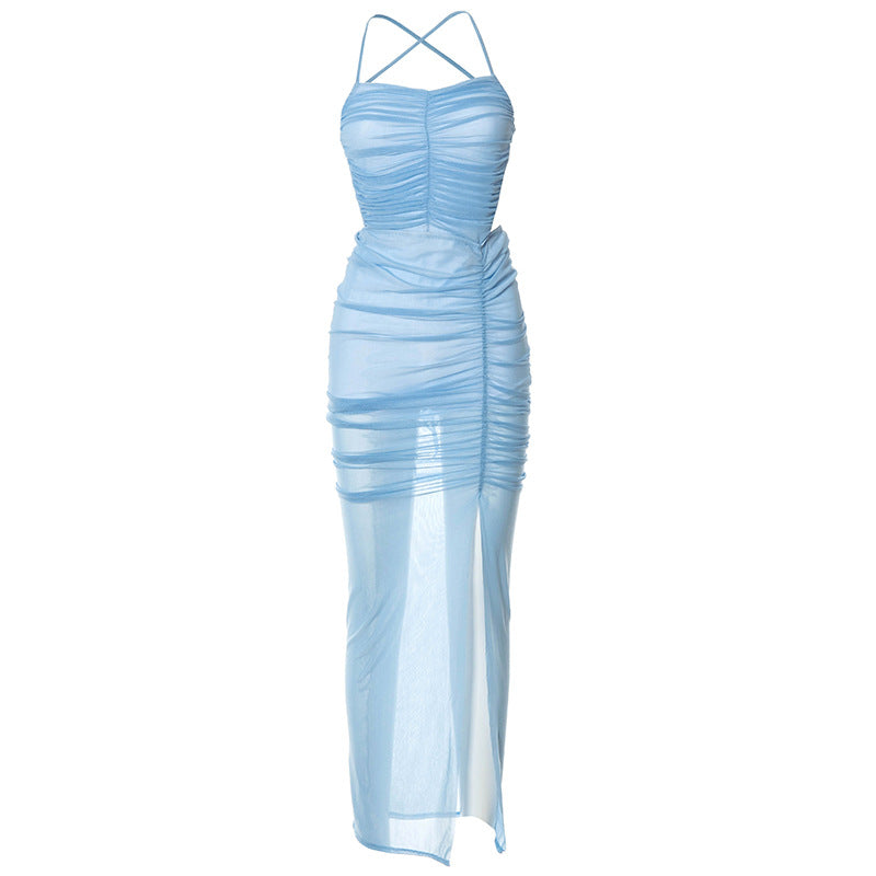 Levoire | Mousseline Sans Bretelles Dos Ouvert Robe Maxi