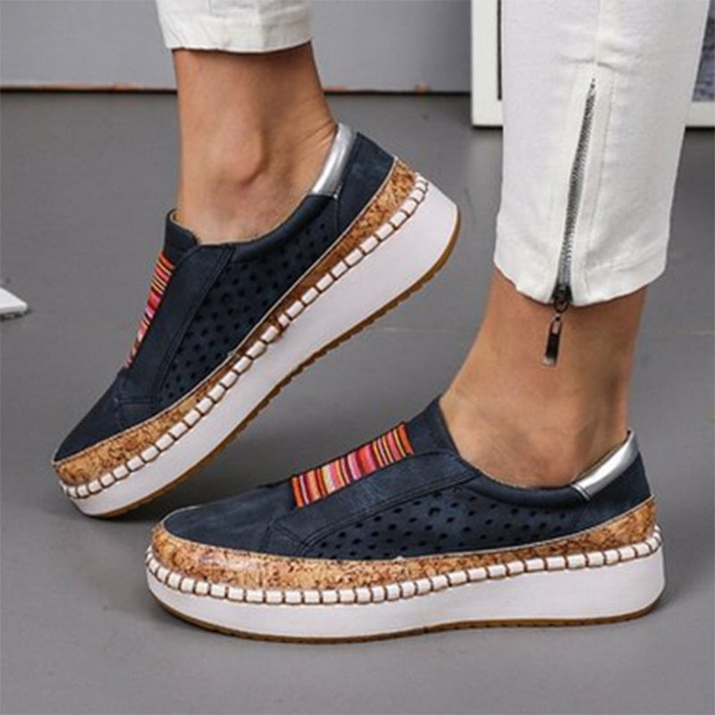 Levoire | Chaussures De Tennis Slip-On Boho Élégantes Noir (Presque épuisé)