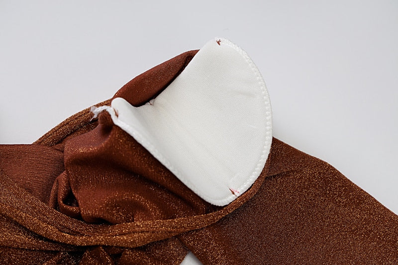 Levoire | Robe À Bretelles Dos Nu À Manches Longues En Paillettes