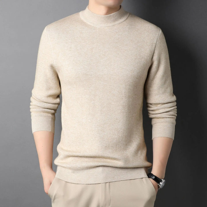 Levoire | Pull Col Roulé Premium Coupe Slim Beige
