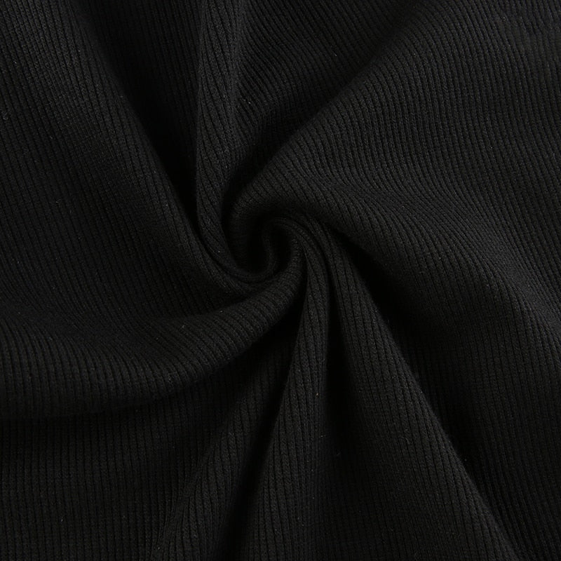 Levoire | Noir Onto Tricoté Manches Longues Robe Maxi