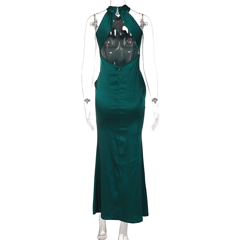 Levoire | Satin Sans Bretelles Dos Nu Robe Midi