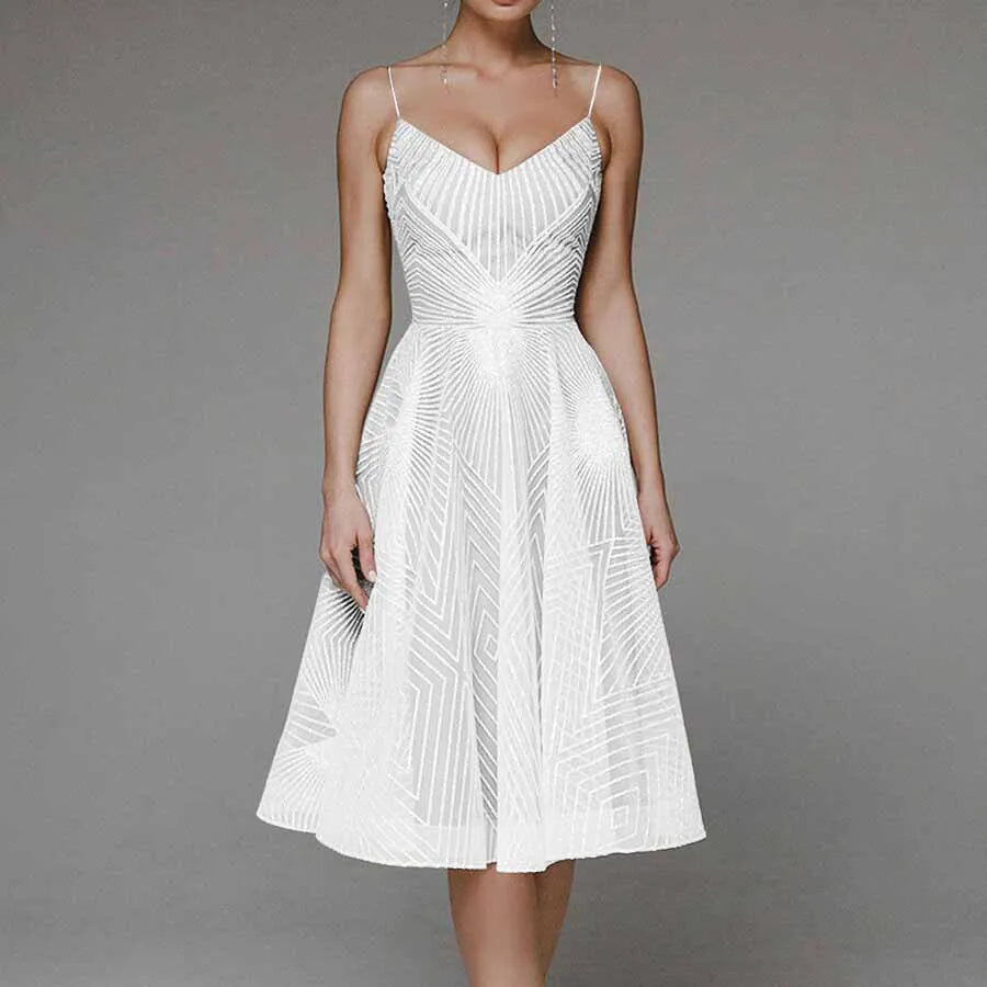 Levoire | Robe Élégante Pour Le Printemps Blanc