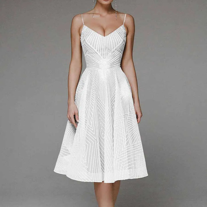 Levoire | Robe Élégante Pour Le Printemps Blanc