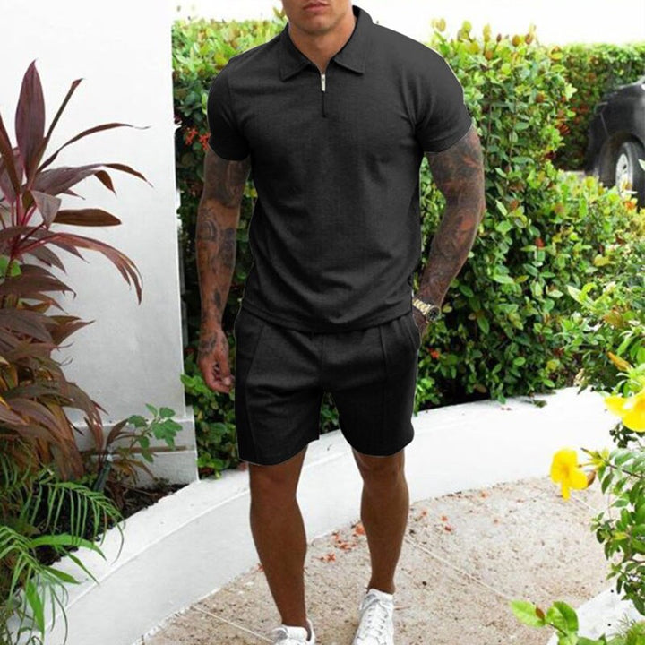 Levoire | Confortable Hommes T Ensemble Noir