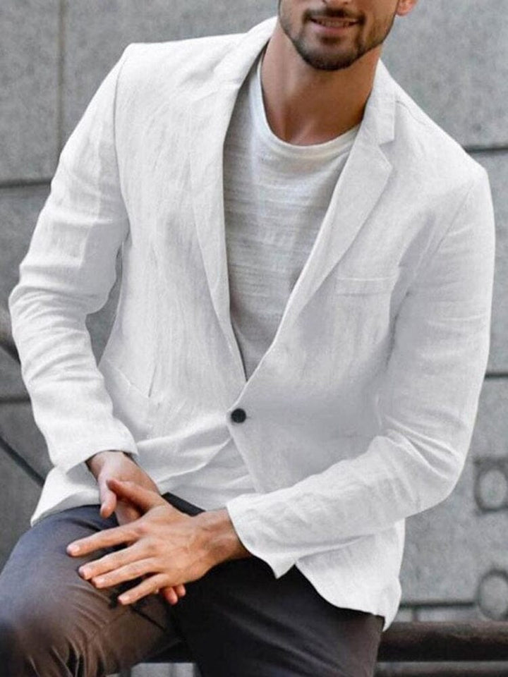 Levoire | Hommes Blazer en coton doux Blanc