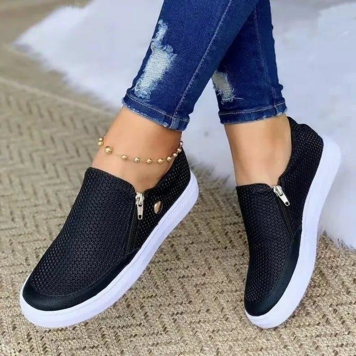 Levoire | Baskets Confortables Avec Fermeture Éclair Noir