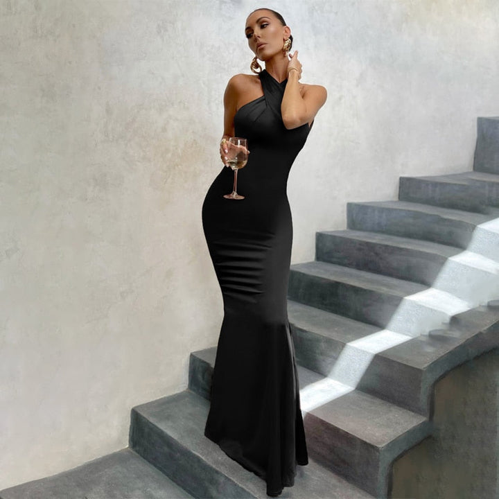 Levoire | Satin Sans Bretelles Dos Nu Robe Midi