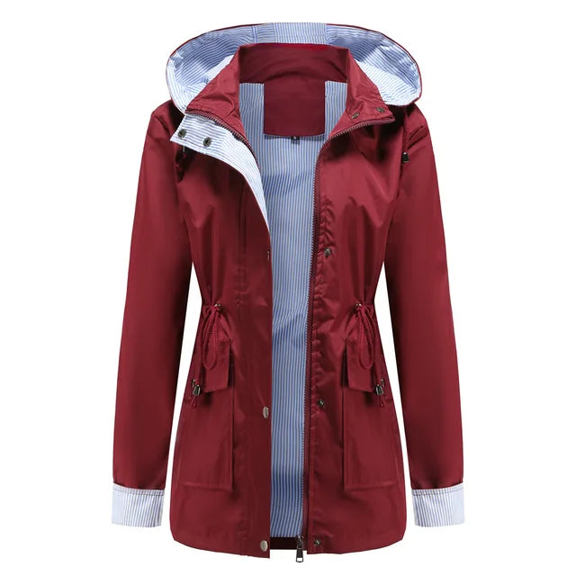 Levoire | Veste Coupe-Vent Polyvalente Avec Capuche Bordeaux