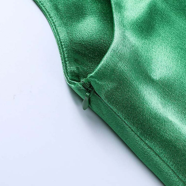 Levoire | Satin Robes À Bretelles Hautes Non Découpées