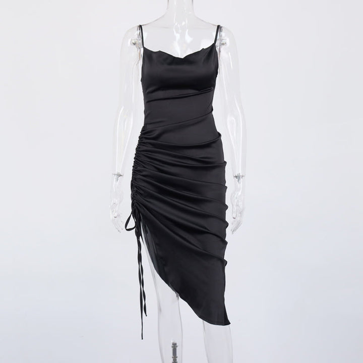 Levoire | Silke Bardot Ruché Corset Midi Robes