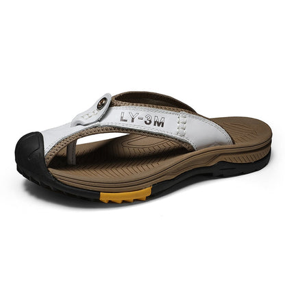 Levoire | Sandales Tongs Lisses Et Confortables Blanc