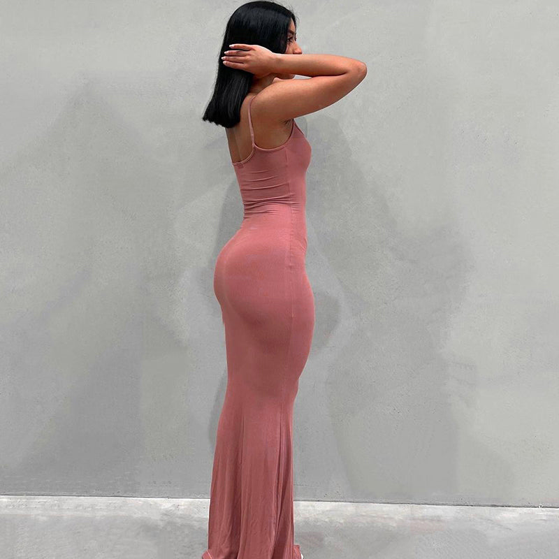 Levoire | Robe Maxi Slim Sans Épaules Dos Nu