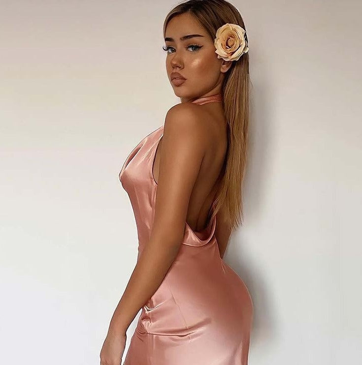 Levoire | Robes Mini En Satin À Bretelles Spaghetti