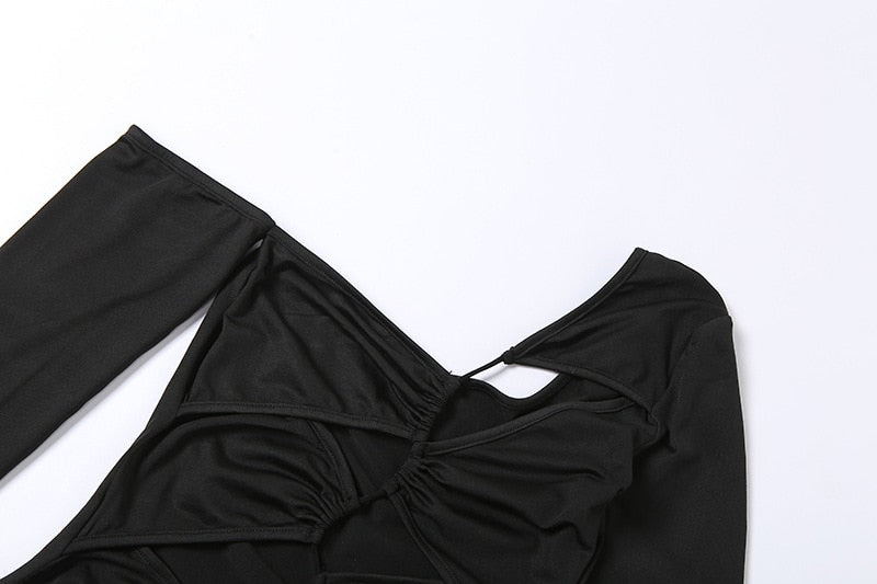 Levoire | Robe Mini À Bandage Découpe À Manches Longues