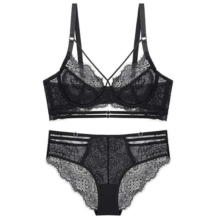 Levoire | Ensemble De Lingerie En Dentelle Avec Bretelles Réglables Noir
