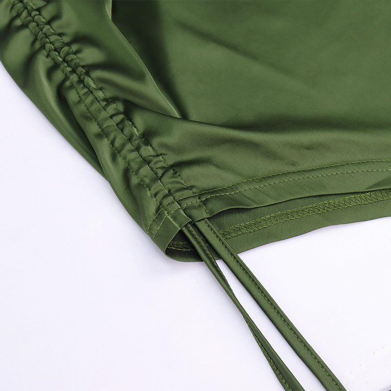 Levoire | Silke Bardot Ruché Corset Midi Robes