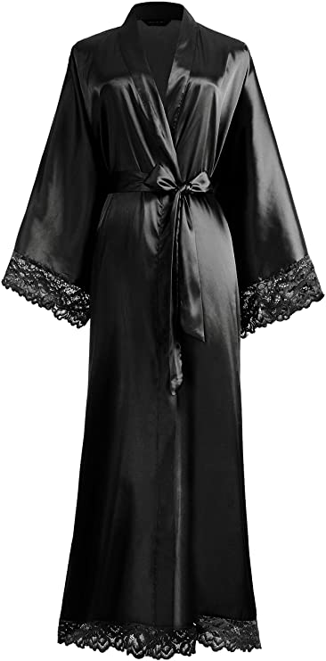 Levoire | Long Peignoir Avec Motif D'Araignée Noir