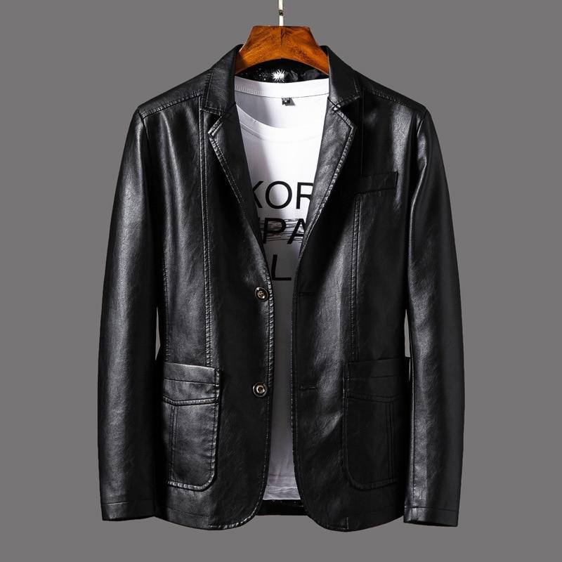 Levoire | Veste En Cuir Premium Hommes Printemps Et Été Noir