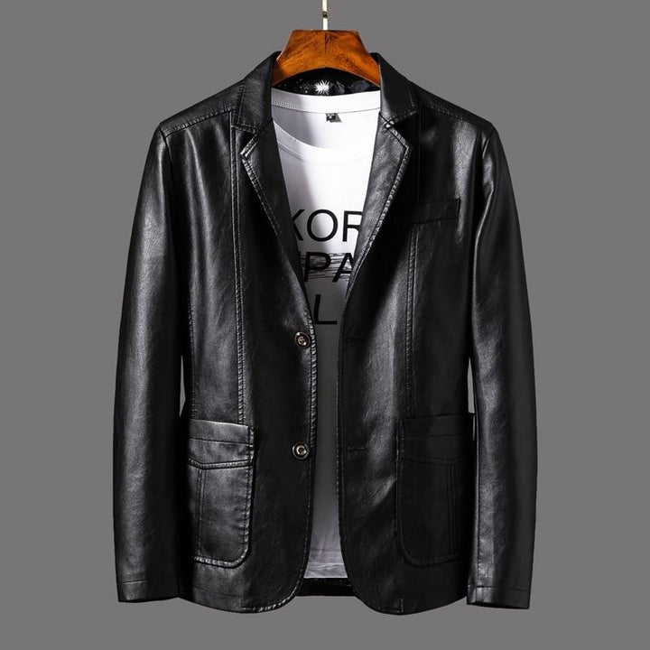 Levoire | Veste En Cuir Premium Hommes Printemps Et Été Noir
