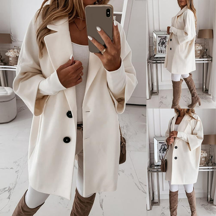 Levoire | Manteau Long Élégant Tendance Pour Femmes Blanc