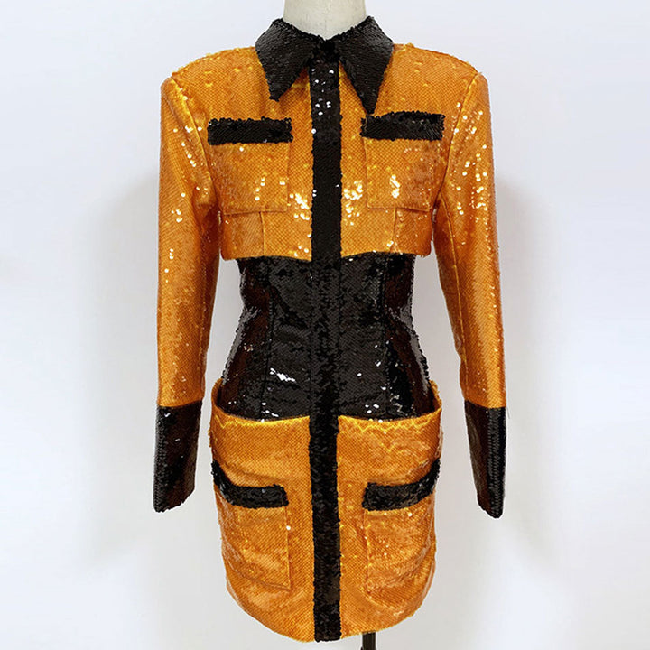Levoire | Paillettes Enfoncées Cols Sans Manches Robes Mini