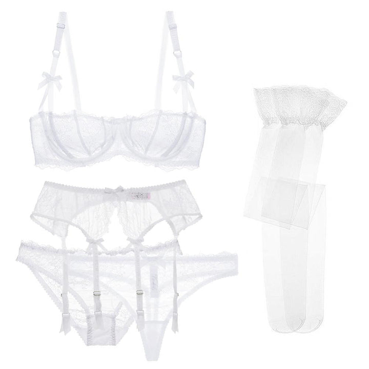Levoire | Ensemble De Lingerie En Dentelle 5 Pièces Blanc