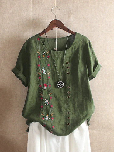 Levoire | Blusa bordada rosa manga