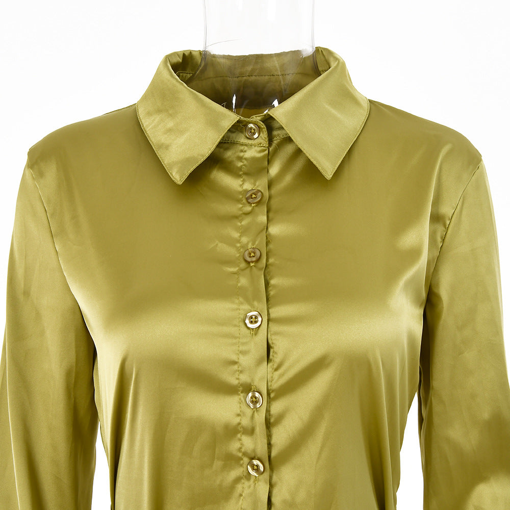Levoire | Satin Manches Longues Bandage Robes Mini