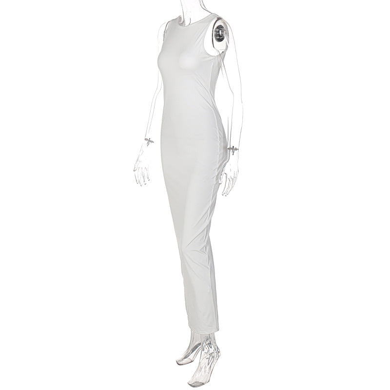 Levoire | Robe Maxi À Col Rond Dos Ouvert